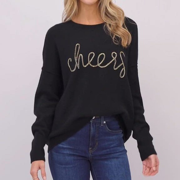 CeCe Women’s Holiday Beaded Sweater NWT - Picture 3 of 4